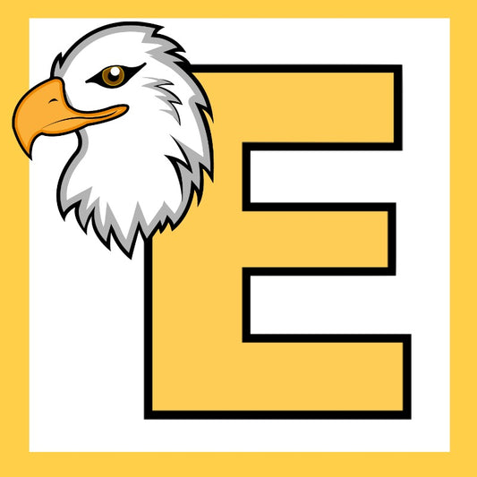 E - Eagle- alphabet Square