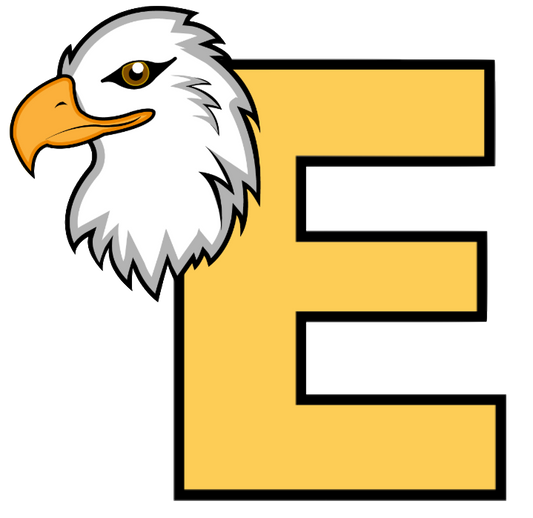 E Letter - Eagle  PNG format