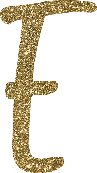 Gold Glitter Cursive Upper Case Alphabet 26 images #GGC