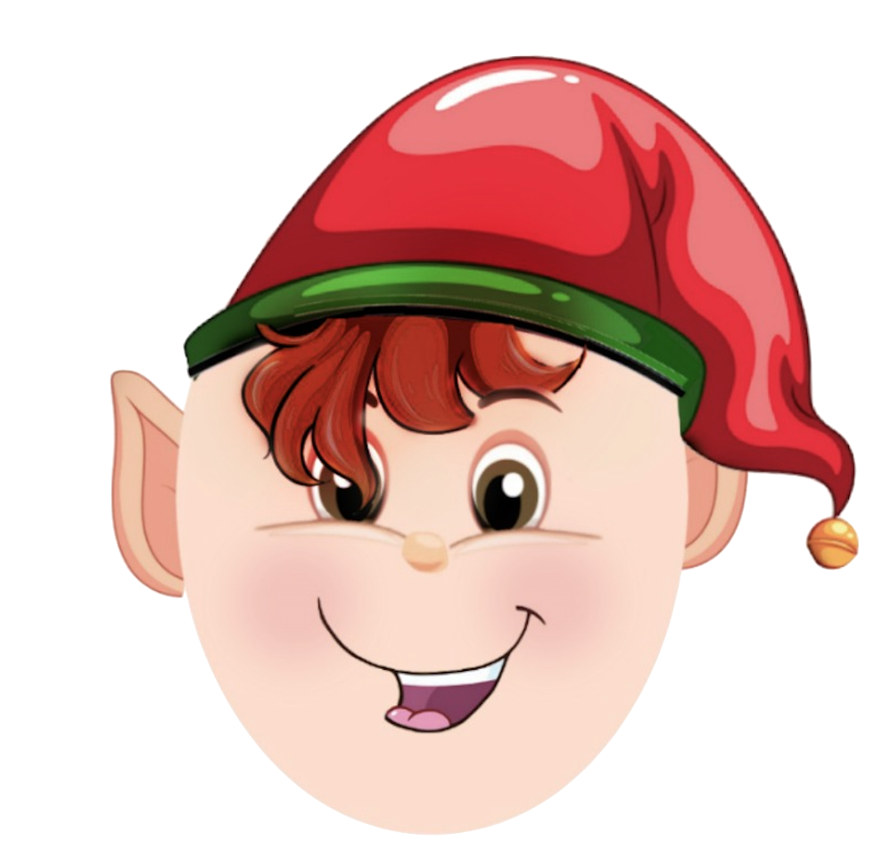 Elf Boy Dark Red Hair - 4 Different Faces - Clip Art & Collage Sheet Printable