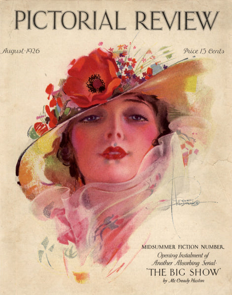 1926 Vintage Magazine Cover Pictorial Review Glamour Ephemera
