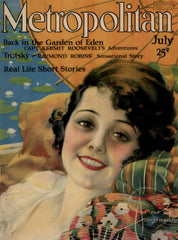 1920's Vintage Magazine Cover Gorgeous Woman Ephemera