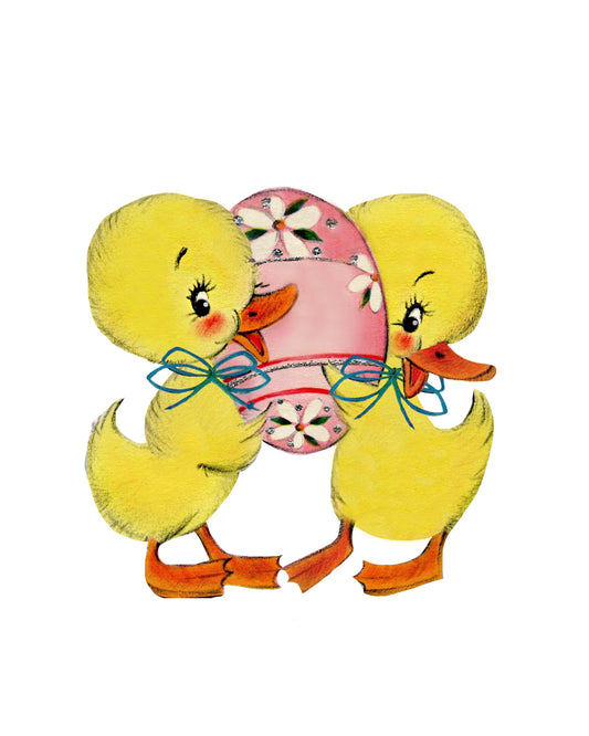 Easter Chicks - Vintage little Easter Chicks Both Clip Art PNG Image & a printable JPG scroll to the image you want to download both are here