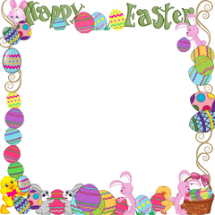 Easter Frame or Scrapbook 8X8 or 12X12