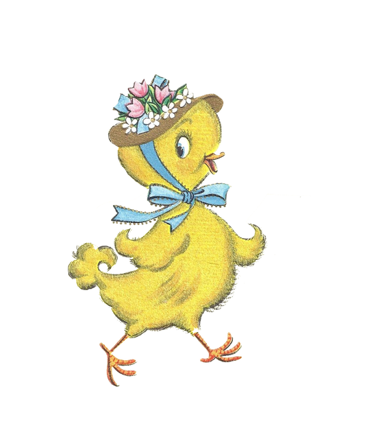 Easter Chick & Her Sunday Bonnet