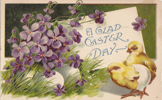 A Glad Easter Day Vintage Postcard