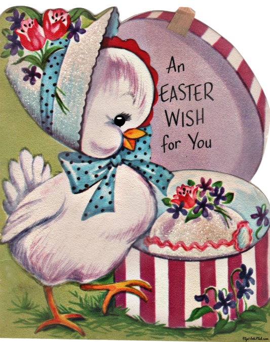 An Easter Wish For You Vintage Easter Greeting Card