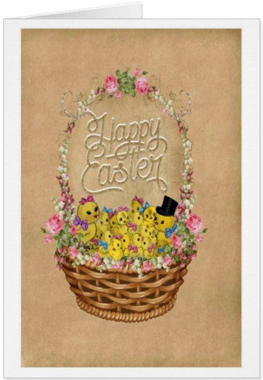 Easter Greeting Card Printable - Basket