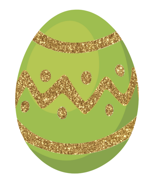 Easter Eggs - Beautiful Glittery Eggs - Set Clip Art
