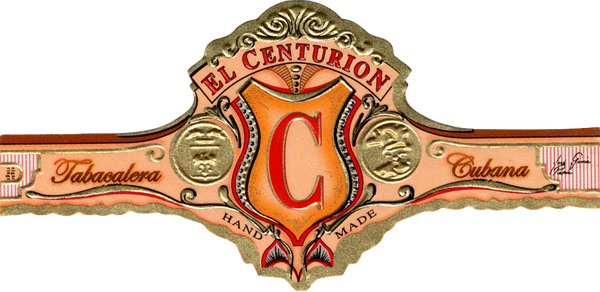 Gold Foil Cigar Band Label Beautiful Artsy Vintage #1 El Centurion