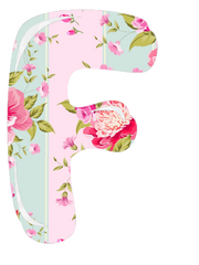 Letter F Beautiful Letter in Deb's Shabby Chic Pink Roses