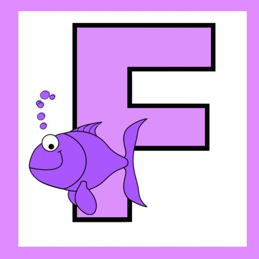 F - Fish - alphabet Square