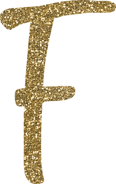 Gold Glitter Cursive Upper Case Alphabet 26 images #GGC