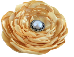 Fabric Flower-Golden Yellow Rose Scrapbook Page & Craft Embellishment