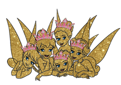 Gold Fairy Bundle - 10 Fairies - a Gold Star & Star Dust
