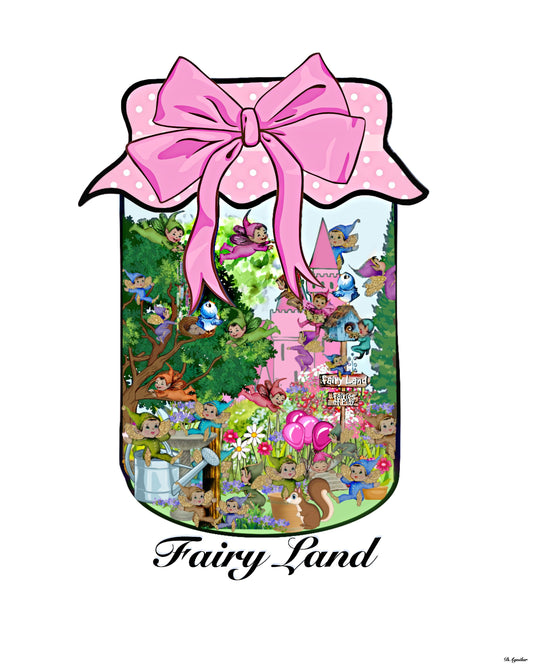 Fairy Land  - Pink - By DAguilar 8x10 Print ready to frame