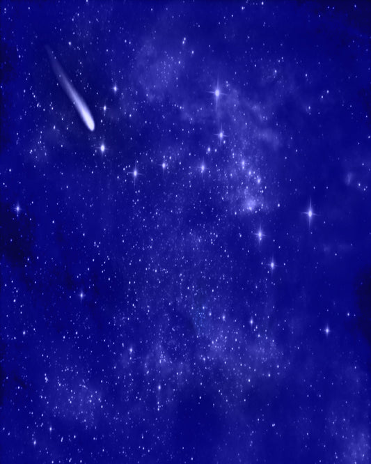 Falling Star Dark Blue Sky Background 8x10