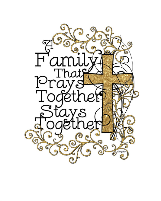 Family Prays Together Print