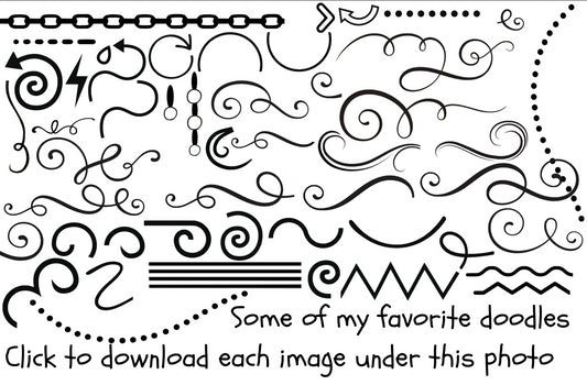 Doodles - "My Favorite Black Doodle Elements #1"