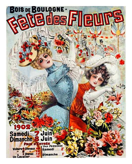 Fete des Fleurs French Ladies 8x10 Print