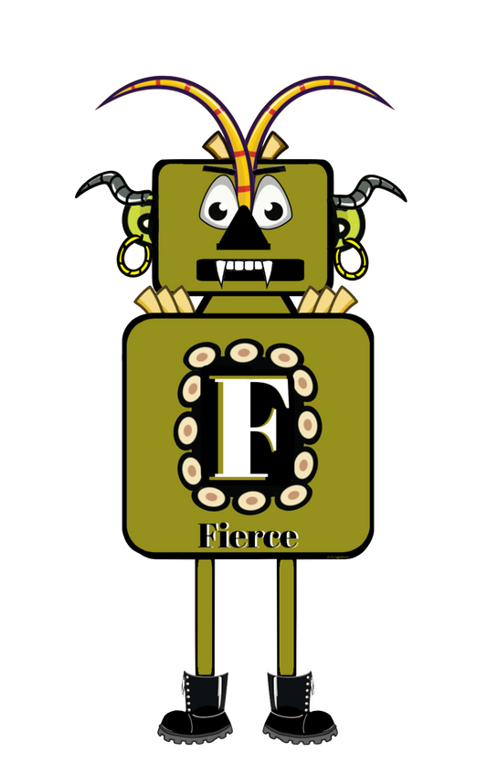 Fierce - Green Horned Monster or Robot