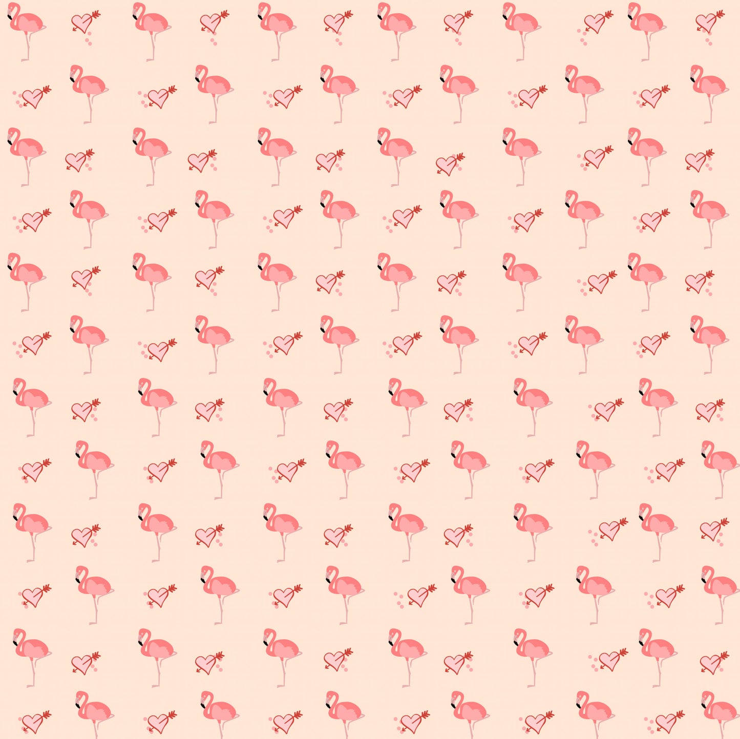 Flamingo Love Vintage Peachy Background 12x12 Printable Scrapbook page