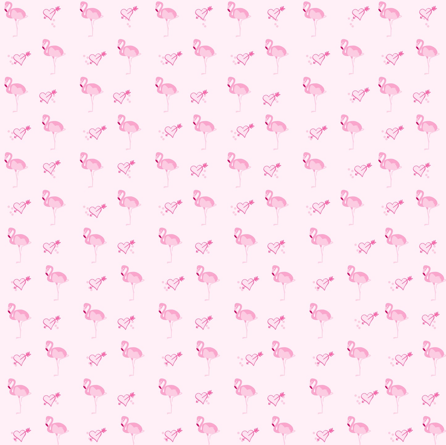 Flamingo Love Pink Background 12x12 Printable Scrapbook page