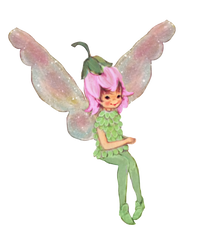 Flower Fairy with Glitter Wings