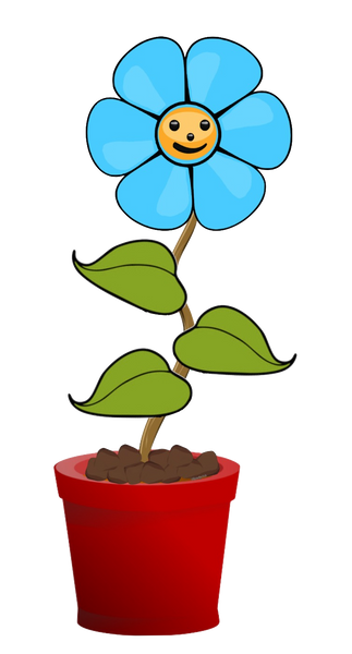 7 Blue Flower Pot Flowers