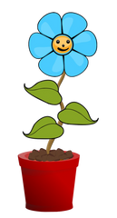 7 Blue Flower Pot Flowers