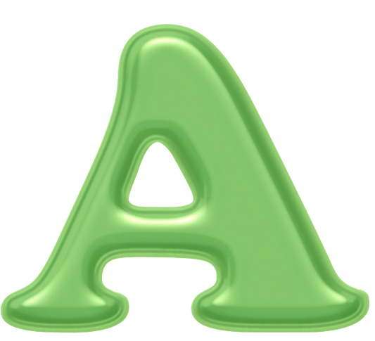 Green Flow Alphabet Set