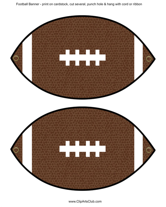 Football printable party banner