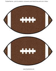 Football printable party banner