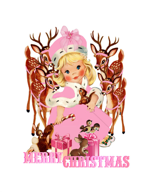 Forest Princess Wishing you a Merry Christmas 8x10 Print