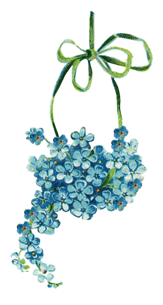 Blue Forget Me Nots Hanging