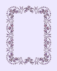 Jeweled Framed Page 8x10 Lavender