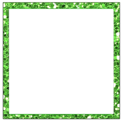 Green Glitter Shape Elements Circles Squares Rectangles all sizes