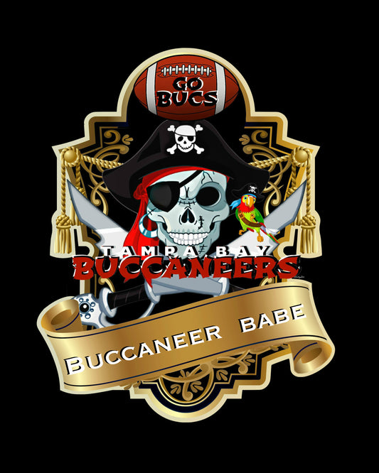 Tampa Bay Buccaneer Babe - 8x10 Print or Printable - Ready To Frame!  Perfect for Tee Shirts or Fabric Gifts, Crafts & Projects!