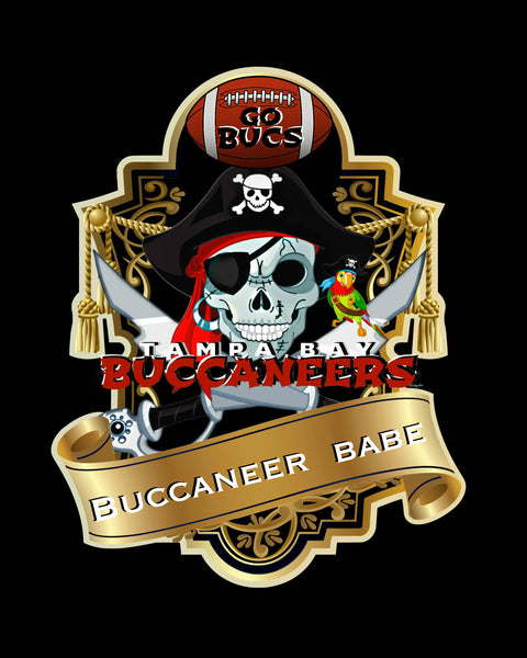 Tampa Bay Buccaneer Babe - 8x10 Print or Printable - Ready To Frame!  Perfect for Tee Shirts or Fabric Gifts, Crafts & Projects!