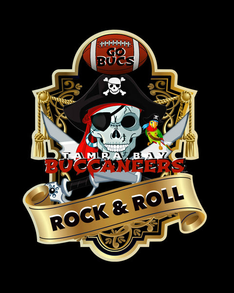 Tampa Bay Buccaneers Rock & Roll Printable Ready to Frame or for crafts and gifts.