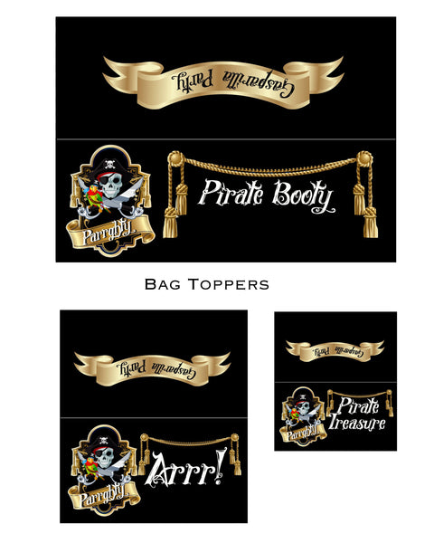 Gasparilla Parrghty Pirate Toppers Printable