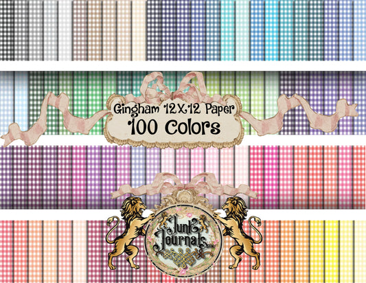 Gingham 12 X 12 Paper - 100 Colors