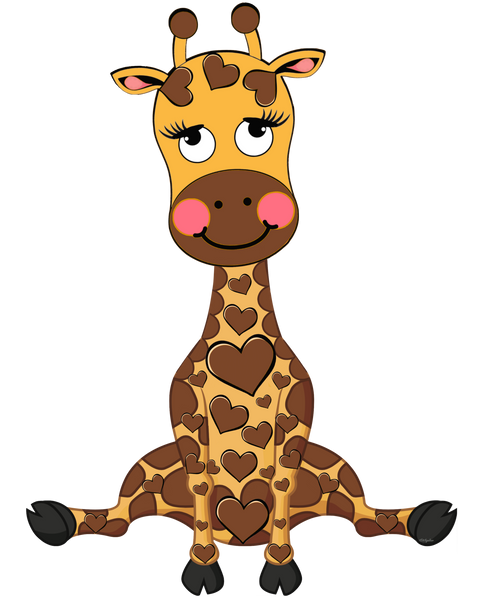 Giraffe Mama Sitting