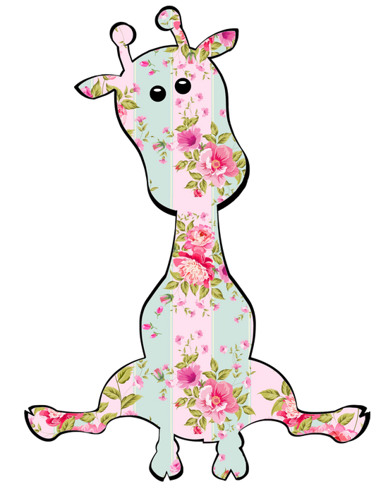 Little Giraffe in Deb's Shabby Chic Pink Roses