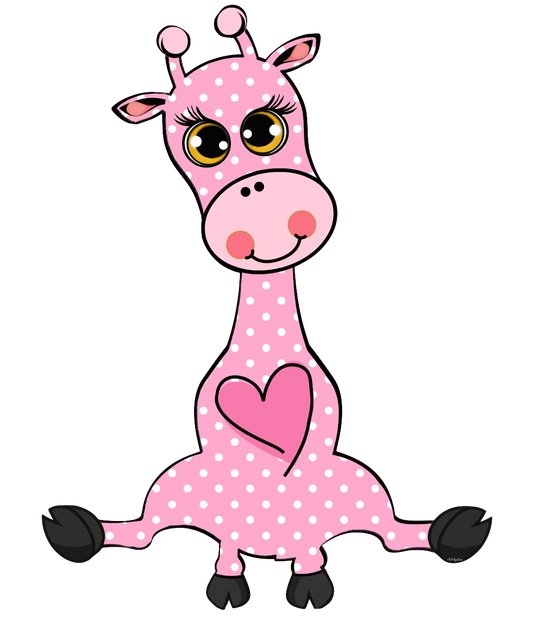 Baby Pink Polkadot Giraffe