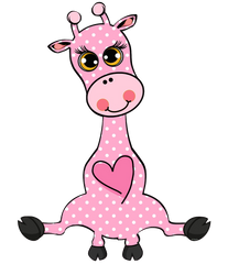 Pink Polkadot Giraffe