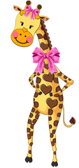 Giraffe Girl Pink Attitude