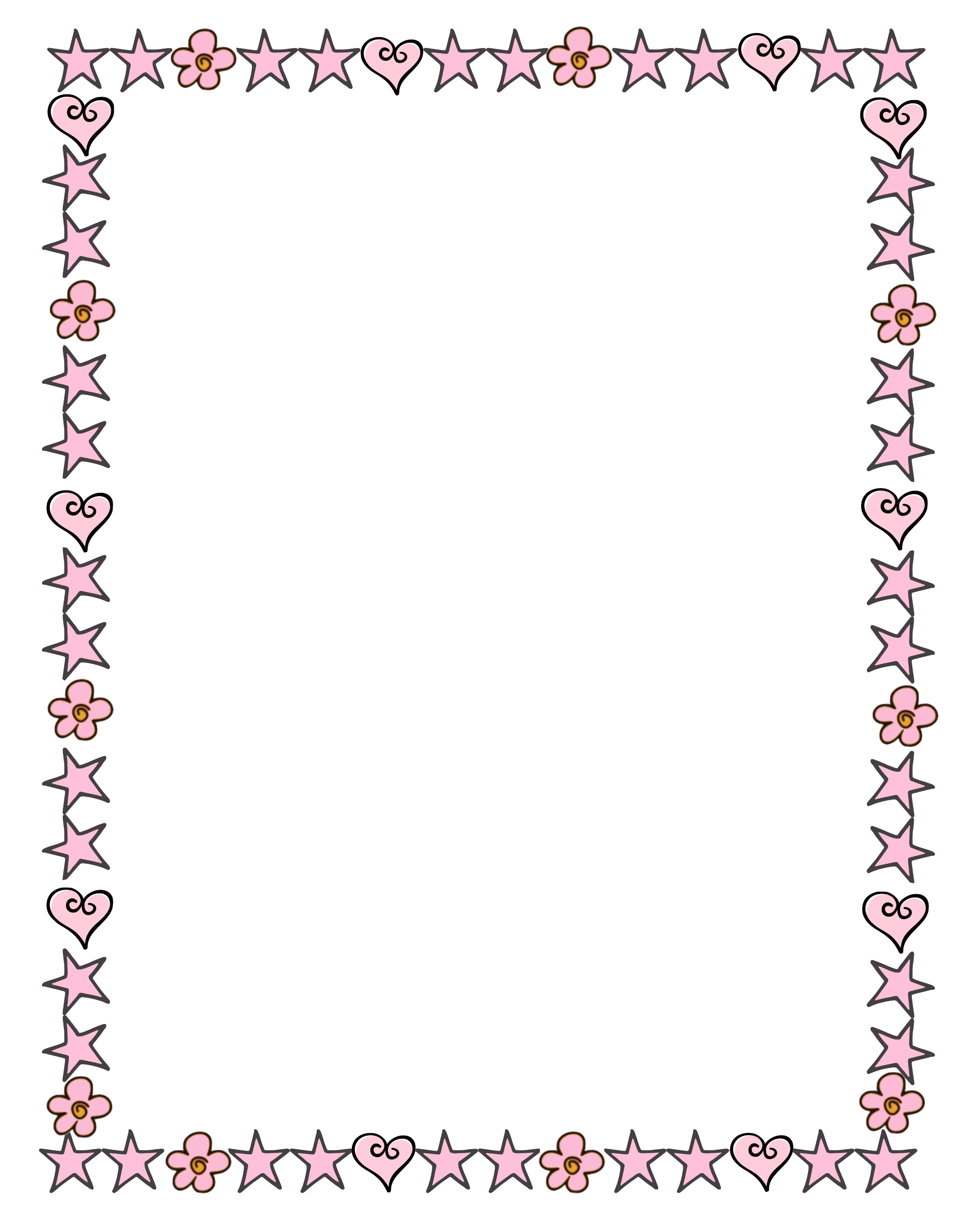Girly pink border | Moms Craft Club