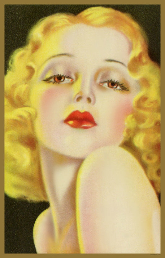 1920's Glamour Girl - Vintage Postcard