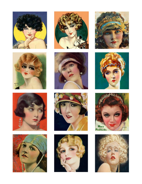 Glamour Girls Movie Stars Collage Sheet #4  8x10 Printable